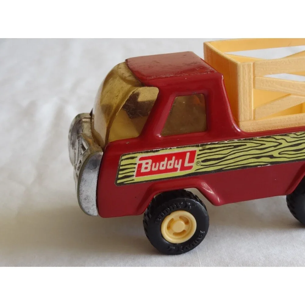 Vtg Buddy L Pressed Steel Plastic Farm Pickup Truck Delivery Country Japan 4.75